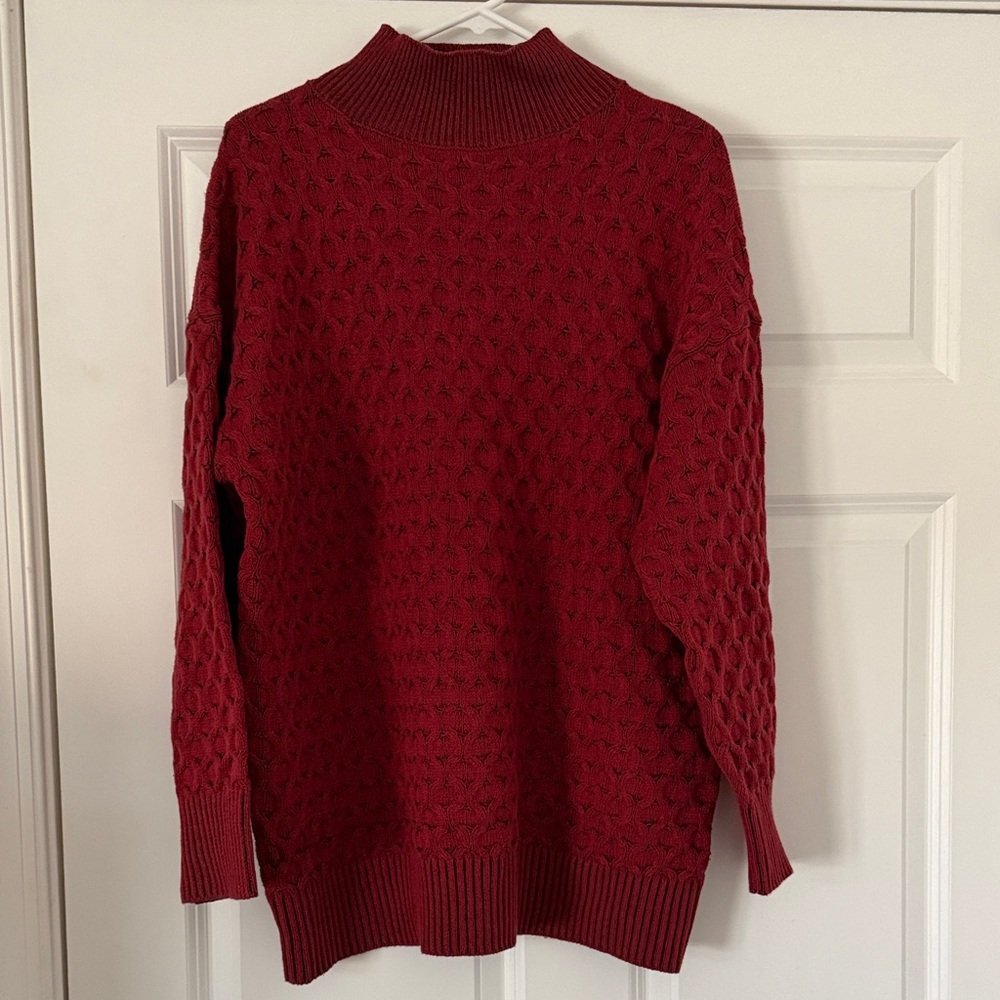 Knox Rose - Cozy Red Knit Sweater